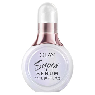 Olay Super Serum Trial Size 5-In-1 Lightweight Resurfacing Face Serum, 0.4 Fl Oz, Smoothing Skin Care Treatment With Niacinamide, Vitamin C, Collagen Peptide, Vitamin E, And Aha