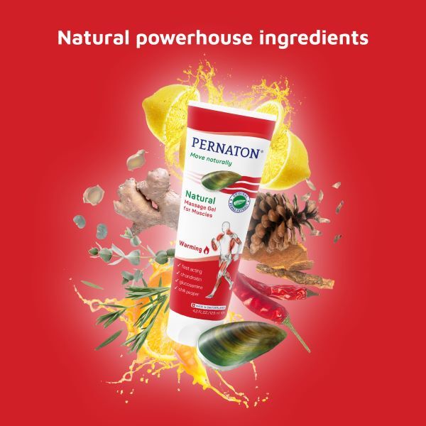 Pernaton Natural Warming Gel For Muscle Massage 125Ml