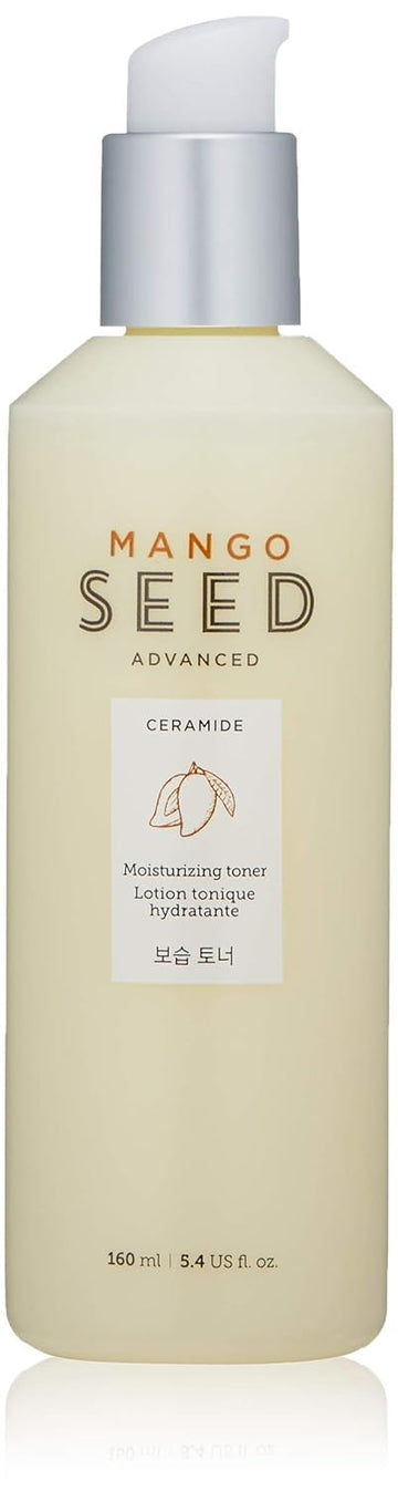 The Face Shop Mango Seed Moisturizing Toner | Intense Hydrating & Nourishing Toner With Subtly Sweet-Scented For Dry Skin | Rich & Everlasting Skin Moisturization, 5.4 Fl Oz