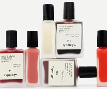 Typology Tinted Lip Oil - Shade 1 Ruby Red & Complimentary Sheet Masque : Beauty & Personal Care