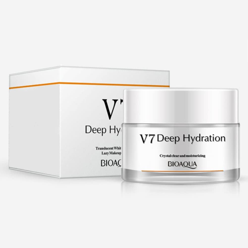 Bioaqua V7 Toning Light Cream For Lazy Makeup Multivitamin Complex Oat Hyaluronic Acid Concealer Moisturizing 50G