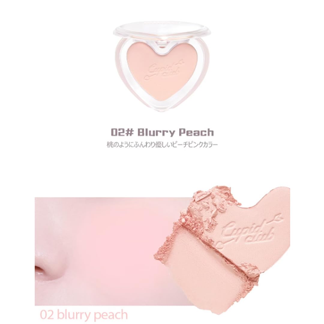 Lilybyred Love Beam Blur Cheek - Soft Blurring Powder Blush With Moody Pastel Colors, Nourishing Formula For A Flawless Radiant Look, K-Beauty (02_Blurry Peach)