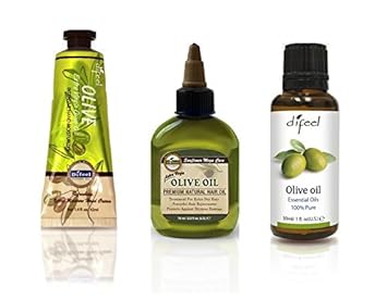 Difeel Hair And Essential Oil - Olive Oil 3 Piece Set