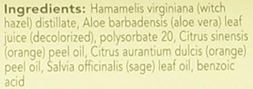 Bretanna Witch Hazel Face And Bodytoner Citrus Sage, Infused Essential Oil Of Aloe And Sage 8.75 Fl Oz : Beauty & Personal Care