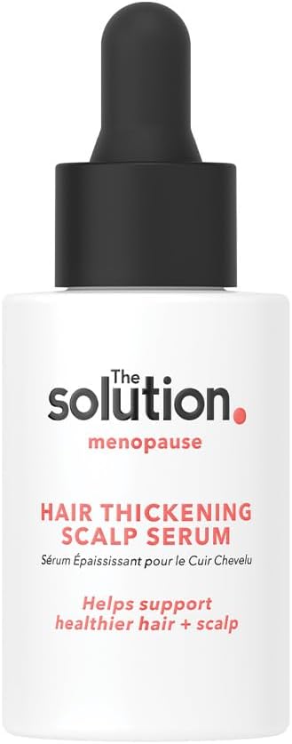 The Solution Menopause Hair Thickening Scalp Serum (30Ml). Healthy Scalp Hair Growth Serum For Women, Cruelty Free Hair Growth Products, Hair Thickening Products For Women