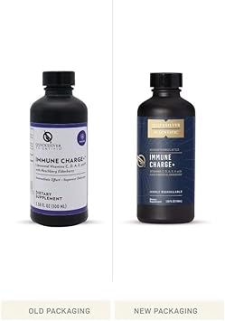 Quicksilver Scientific Immune Charge+ - Elderberry Immune Support with 10,000 IU Vitamin D3, 25,000 Vitamin A, Vitamin C, E, K1 & K2 for Immune Health & Lung Support (100ml) : Health & Household