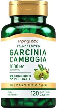 Piping Rock Garcinia Cambogia Extract | 120 Capsules | 1000mg | Plus Chromium Picolinate | Non-GMO, Gluten Free Supplement