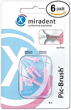 Interdental Brushes from Miradent fits Pic-Brush Holder 6pk Choose Various Sizes (XX Fine 0.45mm-1.6mm) : Amazon.co.uk: Health & Personal Care