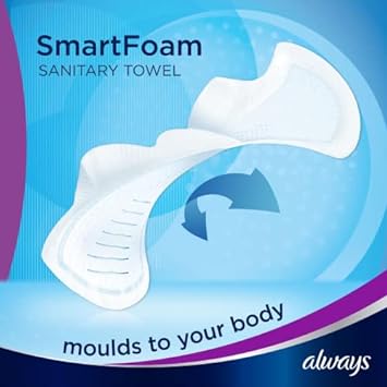 Always Infinity Long (Size 2) Sanitary Towels with Wings, 11 per Pack (Pack of 2) : Health & Household