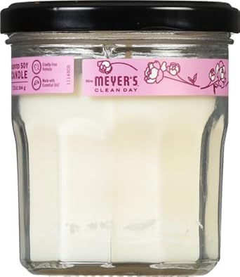 Mrs. Meyer'S Clean Day Soy Aromatherapy Candle, 35 Hour Burn Time, Made With Soy Wax And Essential Oils, Peony, 7.2 Oz