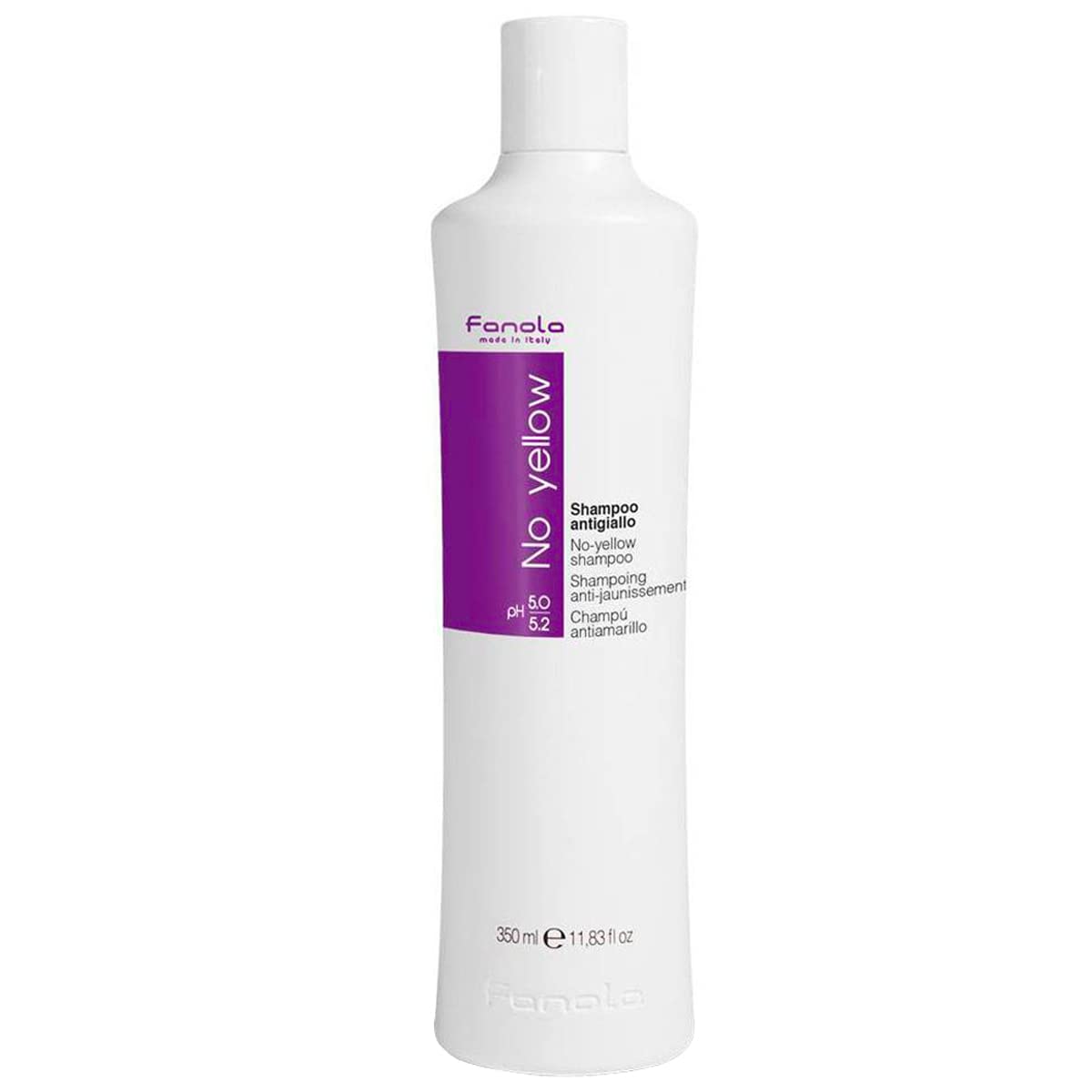 Fanola Color Depositing Purple Shampoo Toner 11.8 Oz For Blonde, Silver, Gray - Anti Brass Remove Yellow Tones & Brassiness From Highlighted,Bleached Hair