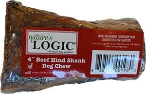 Nature's Logic Beef 3-4" Hind Shank Bone Treat, 1lb : Pet Supplies