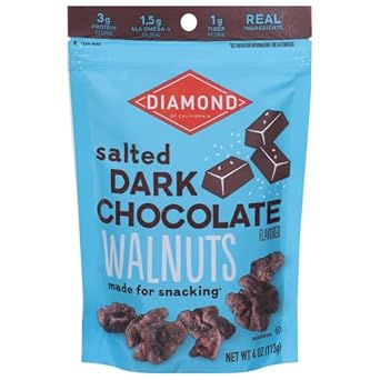 Diamond Of California Salted Dark Chocolate Walnuts, 4 Oz, 1 Pack