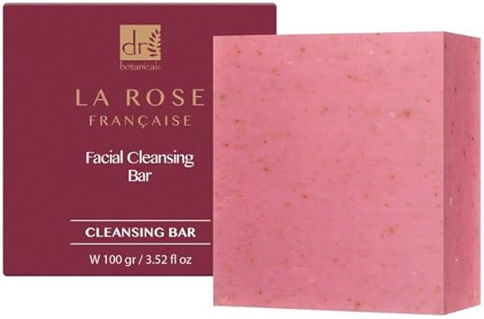 Dr Botanicals La Rose Française Facial Cleansing Bar | Luxurious Skincare Energizing Exfoliation For Fresh, Hydrated Skin | Gentle Exfoliation Reveals Smooth Skin (Pack Of 1 (100G X 1))