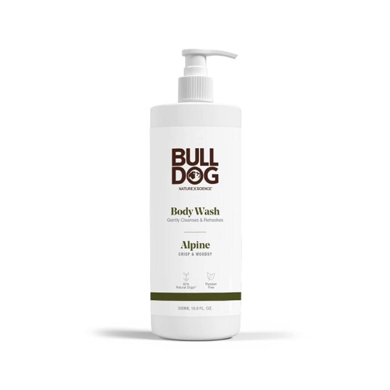 Bulldog Mens Skincare And Grooming Body Wash, Alpine, 16.9 Fluid Ounce