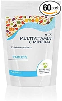 A-Z Multivitamin & Minerals 60 Tablets Pills Nutrition Health Food Supplements Healthy Mood Uk Quality Nutrients