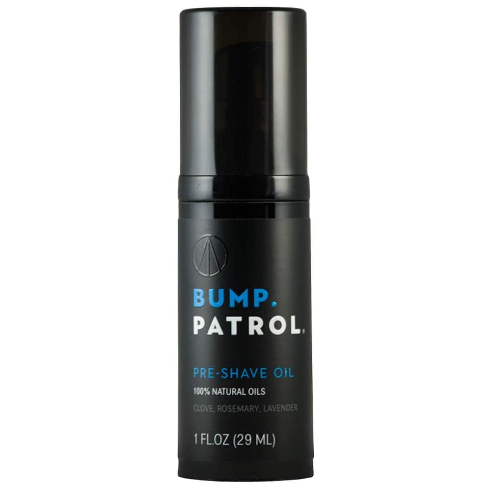 Bump Patrol Pre-Shave Oil For Men With Natural Essential Oils - Smooth Shave, Softer Skin - 1 Ounce