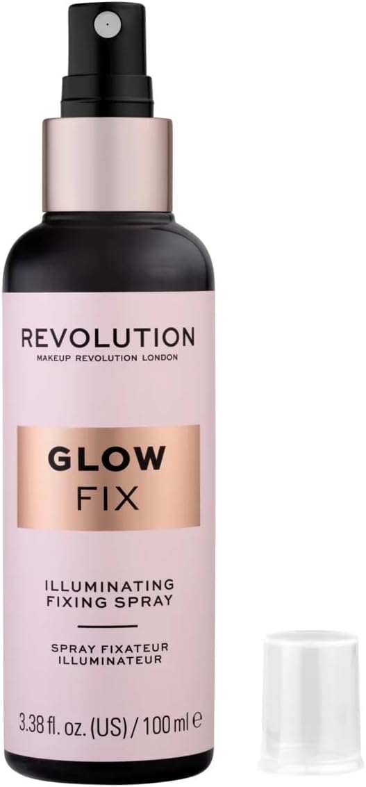 Makeup Revolution Glow Fix, Illuminating Fixing Spray For Longer Lasting Makeup, 100ml : Amazon.co.uk: Beauty