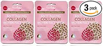 Pack Of 3 Dermav10 Anti-Ageing Collagen Face Mask With Aloe Vera
