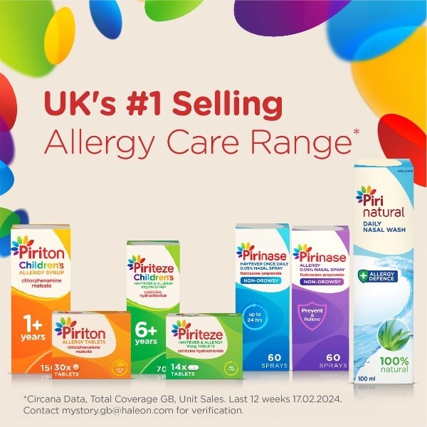 Piriton Allergy Relief Tablets Antihistamine Tablets 30S