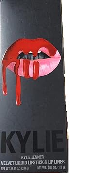 Kylie Cosmetics 'Red Velvet' Velvet Liquid Lipstick Lip Kit : Beauty & Personal Care