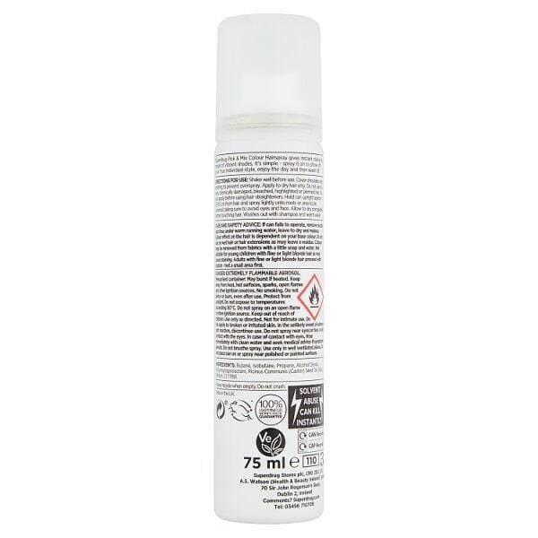Pick & Mix Colour Hairspray White 75Ml