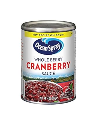 Ocean Spray® Whole Cranberry Sauce, Canned Side Dish, 14 Oz Can (Pack Of 1)