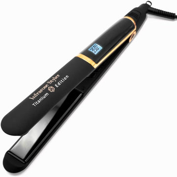 Sri Infrarose Titanium Styler – Professional Flat Iron With Floating Plates To Reduce Pulling – Hair Straightener For Curly, Damaged, Fine Hair, All Hair Types – Durable Design