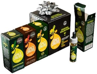 Holy Lama Spice Drops Extract - Cocktail Collection – Natural, Pure, Authentic Ingredients. Drinks, Sweet, Dessert, Or Cooking, Baking Recipes 4 X 5Ml Cinnamon, Lemongrass, Lime Zest, Mint