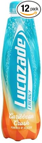 Lucozade Caribbean Crush Energy Drink 380Ml, £1.19 Pmp,Pack Of 12, Black