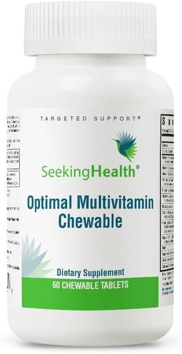 Seeking Health Optimal Multivitamin Chewable - Immune Support Supplement With L-5-Mthf, Vitamin B12 & Vitamin D3 - Multivitamin With Antioxidant Ingredients For Energy Production Support - 60 Tablets