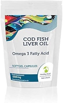 High Strength Cod Liver Oil 1000mg with Vitamin A and Vitamin D3 x120 Capsules HEALTHY MOOD