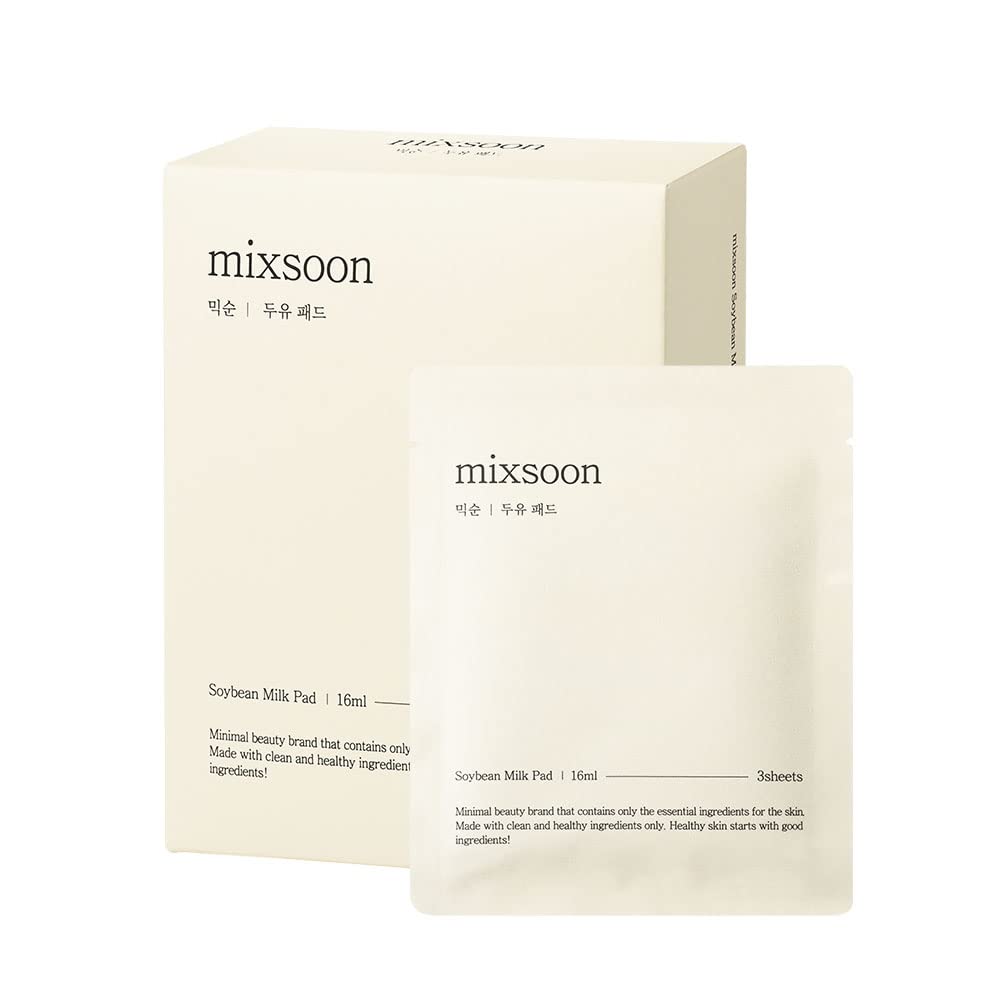 Mixsoon Soybean Milk Pad 10Ea Milky Texture Sheet Pad For Sensitive Skin Nourishing Moisturizer Korean Glass Skin Care