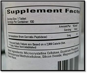 Cardiovascular Research Serraflazyme Tablets, 100 Count : Health & Household