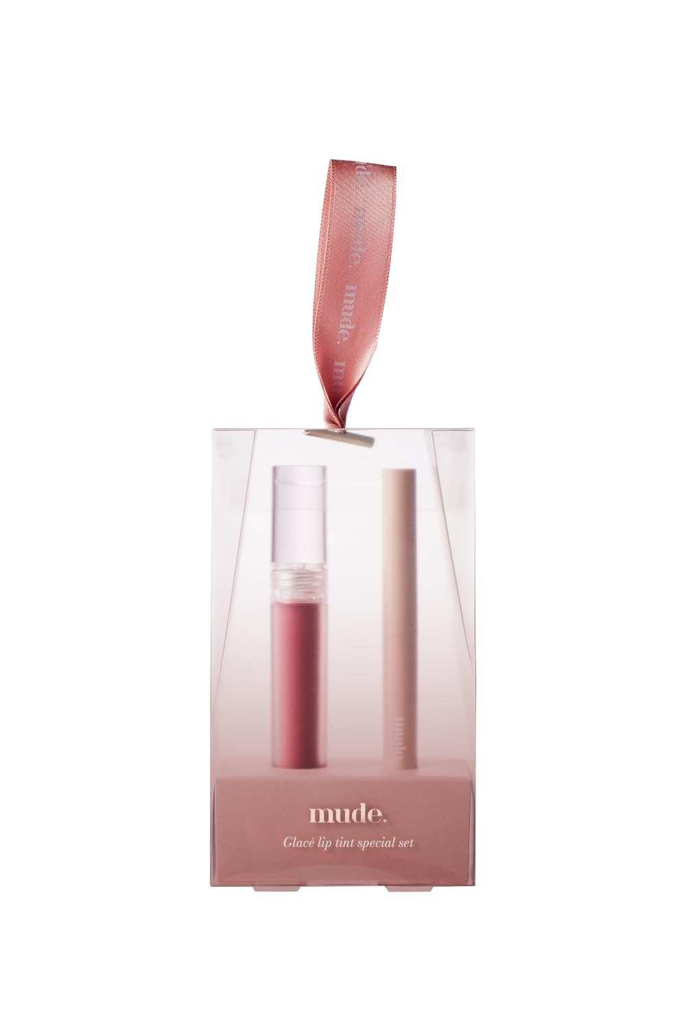 Mude Glacé Lip Tint 09 Plum Tea&Lip Liner Special Set Gift For Her Have A Plumped-Looking Lips With Blendable Lip Liner