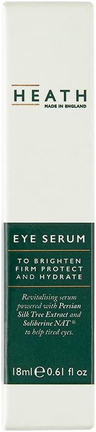 Heath Eye Serum For Men - Revitalising Eye Cream With Persian Silk Tree Extract And Soliberine Nat - Reduces Dark Circles And Puffy Eyes - Vegan Friendly - Made In England - 18 Ml