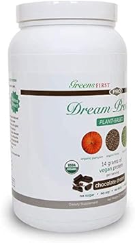 Greens First Dream Protein Plant Based – USDA Organic Dietary Suppleme
