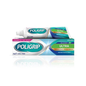 Poligrip Denture Adhesive Fixative Cream, 40G