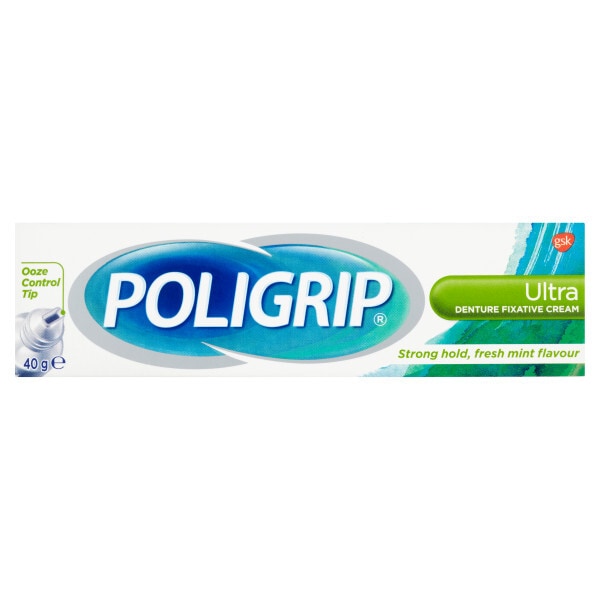 Poligrip Denture Adhesive Fixative Cream, 40G