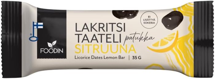 Foodin Licorice Date Bar Lemon 35G