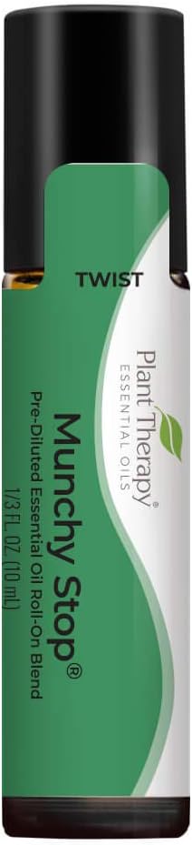 Plant Therapy Munchy Stop Essential Oil Blend Pre-Dilute Roll-On 10 Ml (1/3 Oz) 100% Pure, Therapeutic Grade