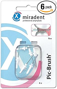 Interdental Brushes from Miradent fits Pic-Brush Holder 6pk Choose Various Sizes (Fine 0.6mm-2.0mm) : Amazon.co.uk: Health & Personal Care