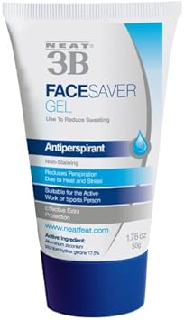 Neat 3B Face Saver Gel - Strong, Lightweight, Anti Sweat Face Antiperspirant - Fast-Drying Facial Treatment for Excessive Sweating, 50 g, 1-Pack : Amazon.co.uk: Beauty
