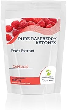 Raspberry Ketones Fruit Extract 1000mg Supplement 90 Capsules Weight Loss and Obesity Increase Lean Body Mass Improve Hair Growth Nutrition Supplements HEALTHY MOOD UK Quality Nutrients