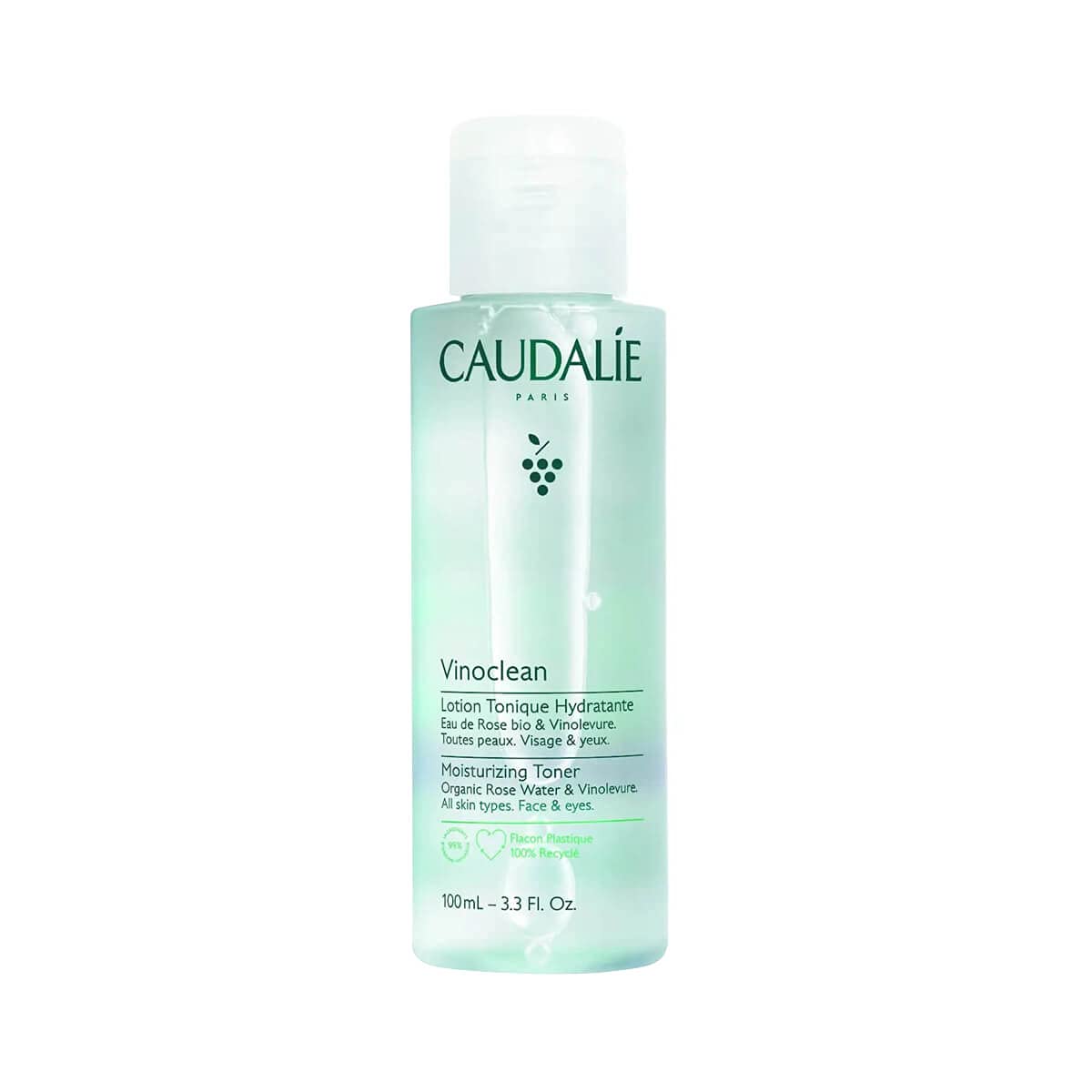 Caudalie Vinoclean Moisturizing Toner with Rose Water - 3.3 oz : Beauty & Personal Care