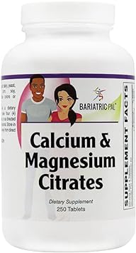 BariatricPal Calcium & Magnesium Citrates Tablets (250 Count)