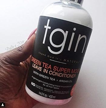 Tgin Green Tea Super Moist Leave-In Conditioner For Natural, Dry, Curly Hair - Moist Collection 13 Oz