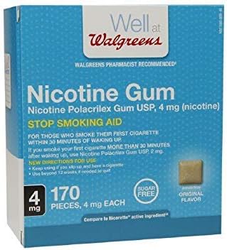 Walgreens Nicotine Polacrilex Gum, 4 MG - Original Flavor