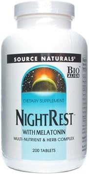 Source Naturals Sleep Science NightRest with Melatonin, Multi-Nutrient & Herb Complex - 200 Tablets : Health & Household