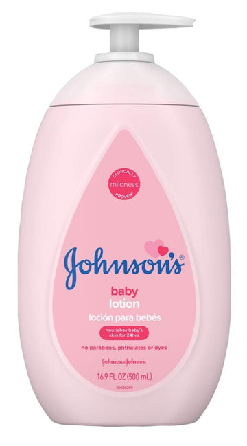 Johnsons Baby Lotion 16.9 Ounce Pump (500ml) (3 Pack) (Packaging may vary) : Baby